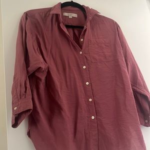 Dusty pink button up blouse